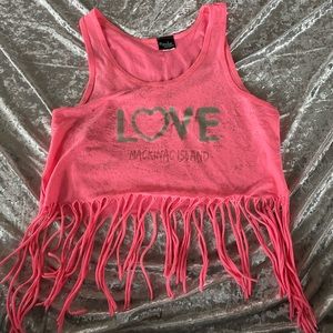 Mackinac island fringe tank top